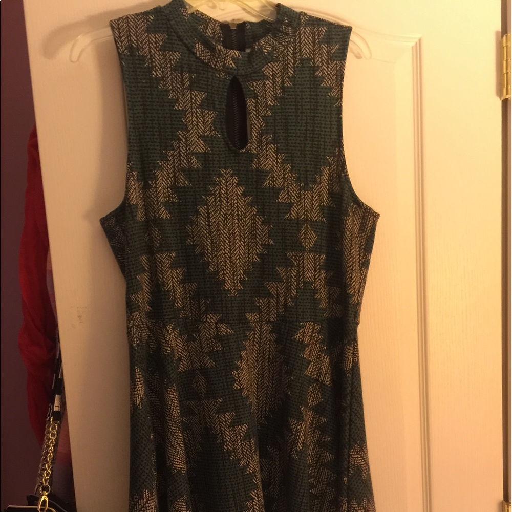 Forever 21 plus green skater dress
