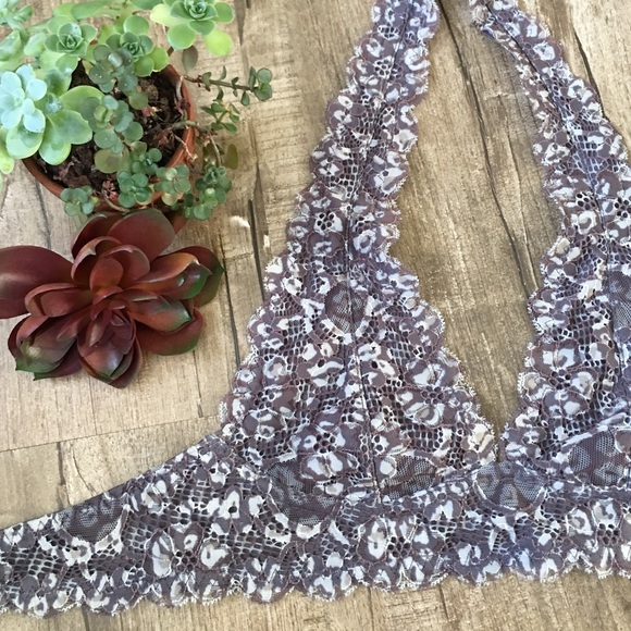 Free People Galloon Lace Halter Leopard Bra XS - Picture 2 of 8