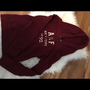 Abercrombie & Fitch burgundy hoodie