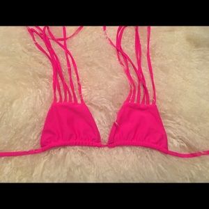 Strappy hot pink stone fox swim swimsuit