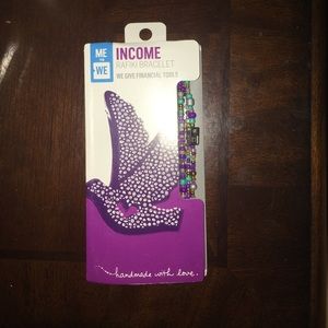 Purple and turquoise beaded bracelet