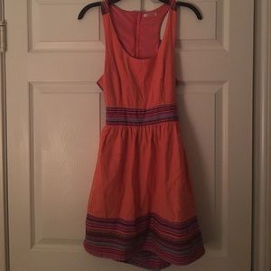 Colorful open back sun dress!