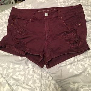 American Eagle Maroon Shorts