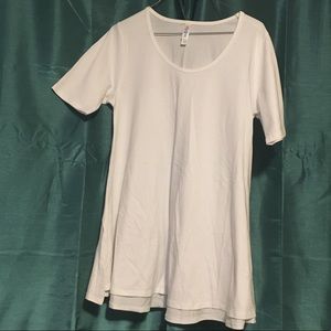 HTF Lularoe solid White XS Perfect Tee EUC