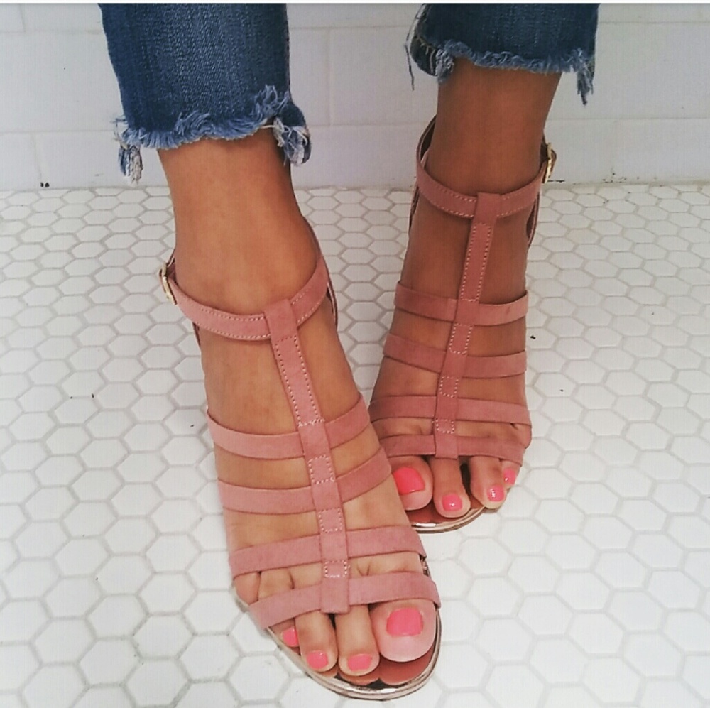 //The Halsey// Mauve embroidery caged Heel - Picture 3 of 6