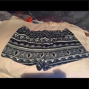 Stretchy tribal cotton shorts
