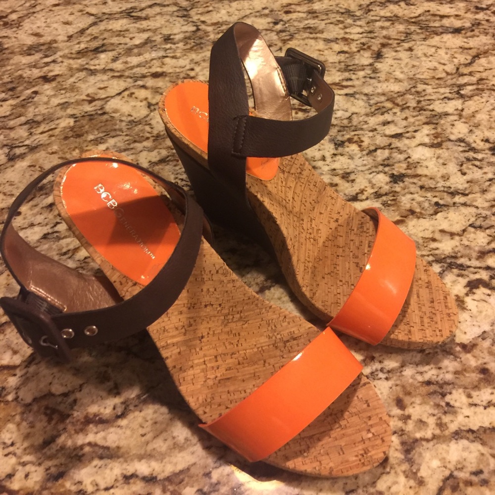 BCBG colorful wedge sandals