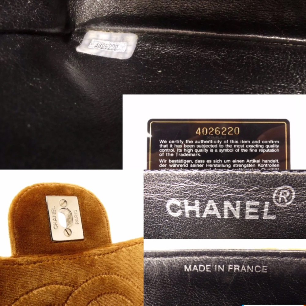 SOLD Chanel Velvet CC Turn Lock Vintage Chain Bag - Picture 8 of 8