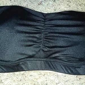 Strapless black bra