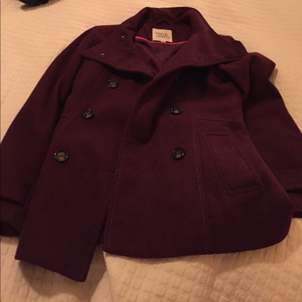 Maroon Pea coat