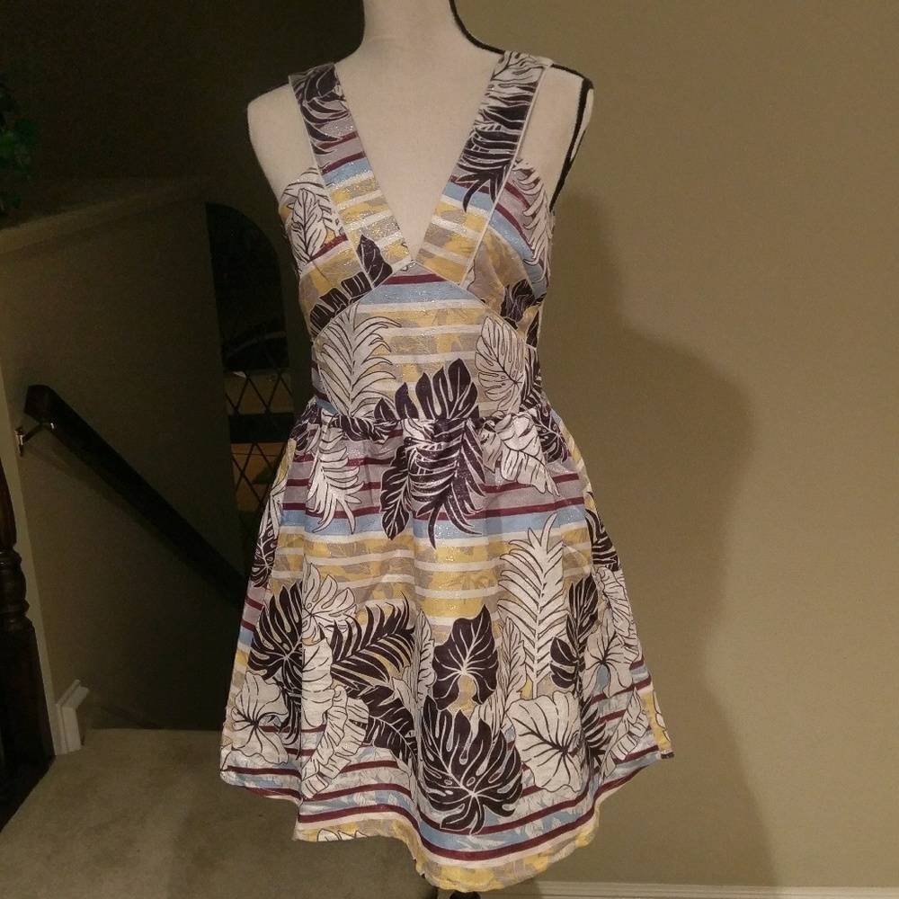 Merlot and Gold Sparkle Sundress