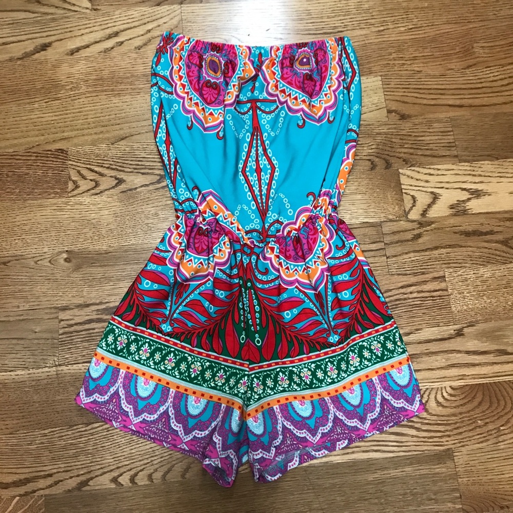 Colorful romper. Never worn