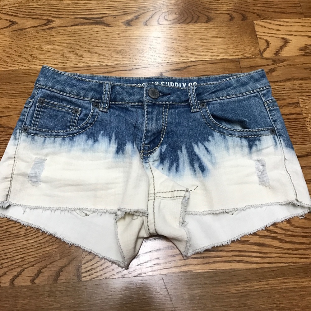 Ombré jean shorts