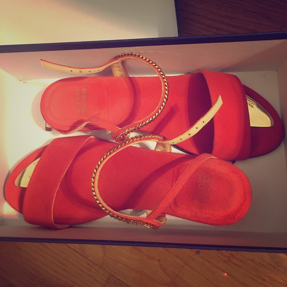 Stuart Weitzman Sweeper Demi Wedge Suede Sandal