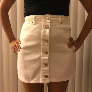White Button Down Skirt