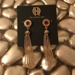 House of Harlow tassel Earrings