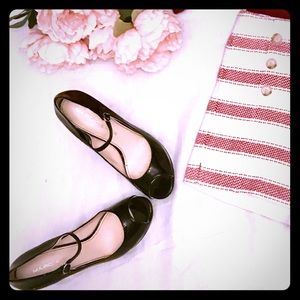👠Marc Fisher Shiny Black Mary-Jane Heels 8.5 💐