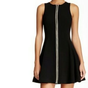 Black zipper front dress