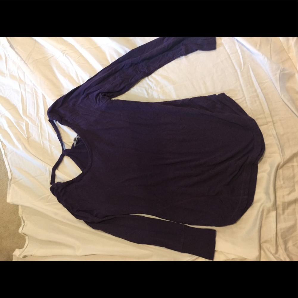 Purple Athleta Sweater w/ cutout details