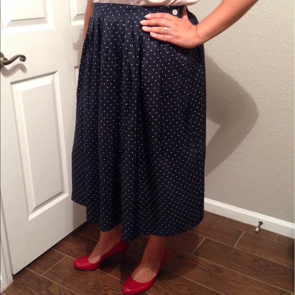 Vintage Chaus Midi Silk skirt fits size 14