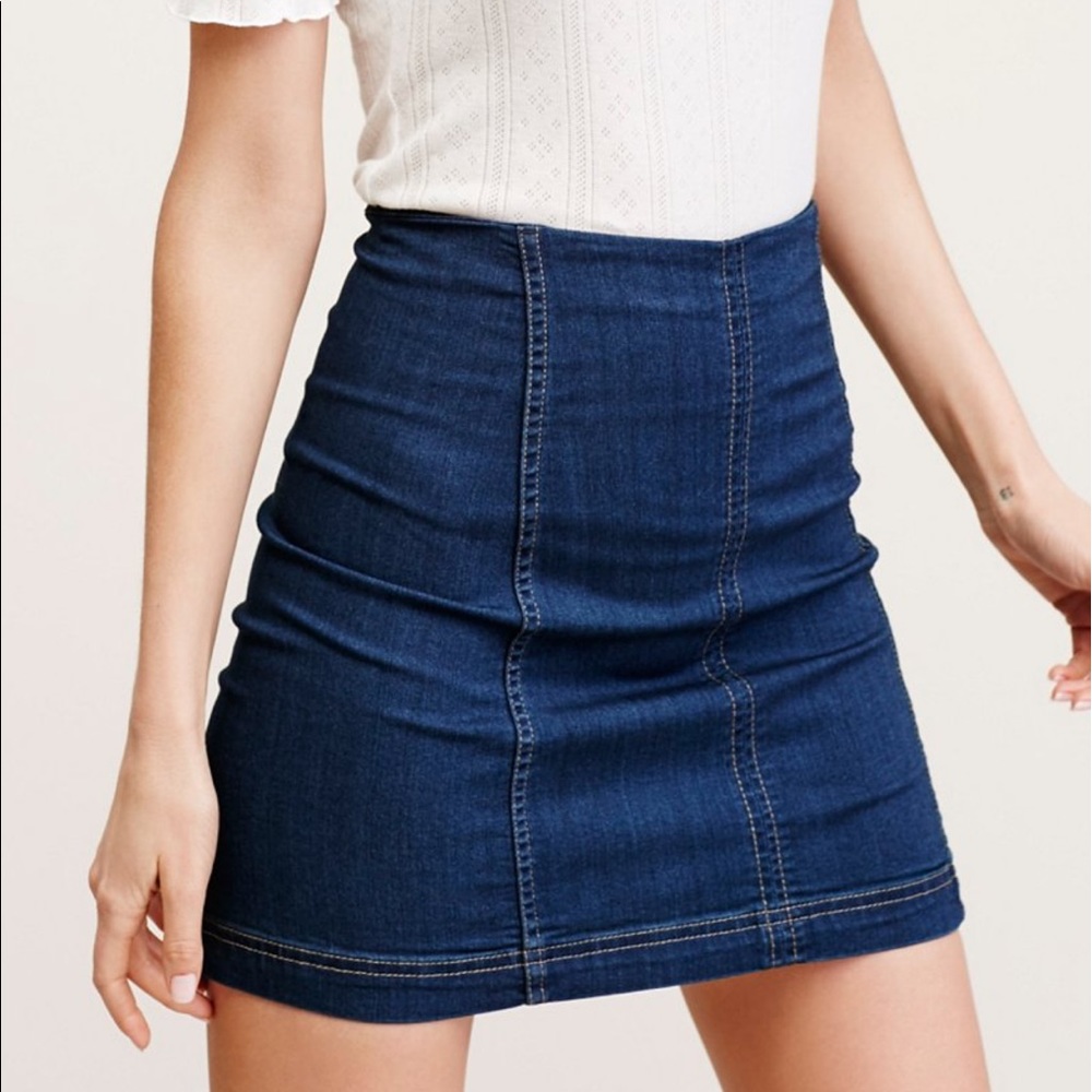 Free people jean skirt
