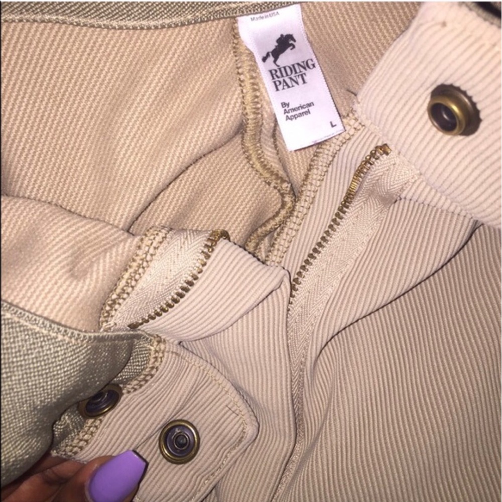 American Apparel Tan Riding Pants