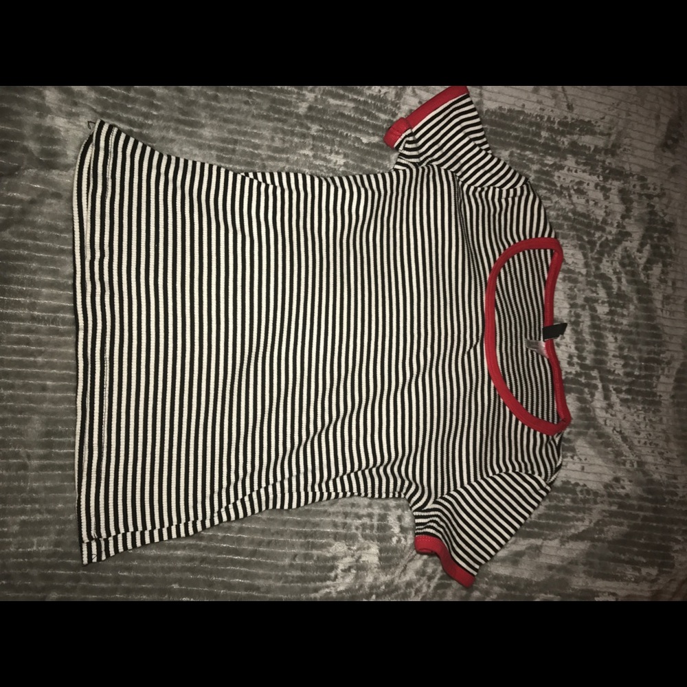 Cute Striped Crop Top