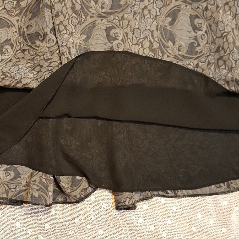 The Limited Black & Gray Patterned Silk Skirt - Picture 6 of 6