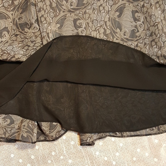 The Limited Black & Gray Patterned Silk Skirt - Picture 6 of 6