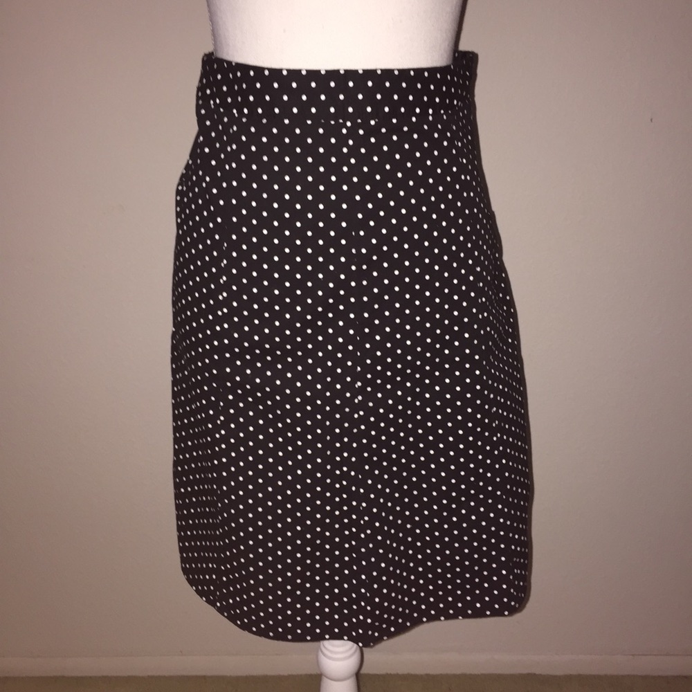 Star City Black & White Polka Dot Midi Skirt