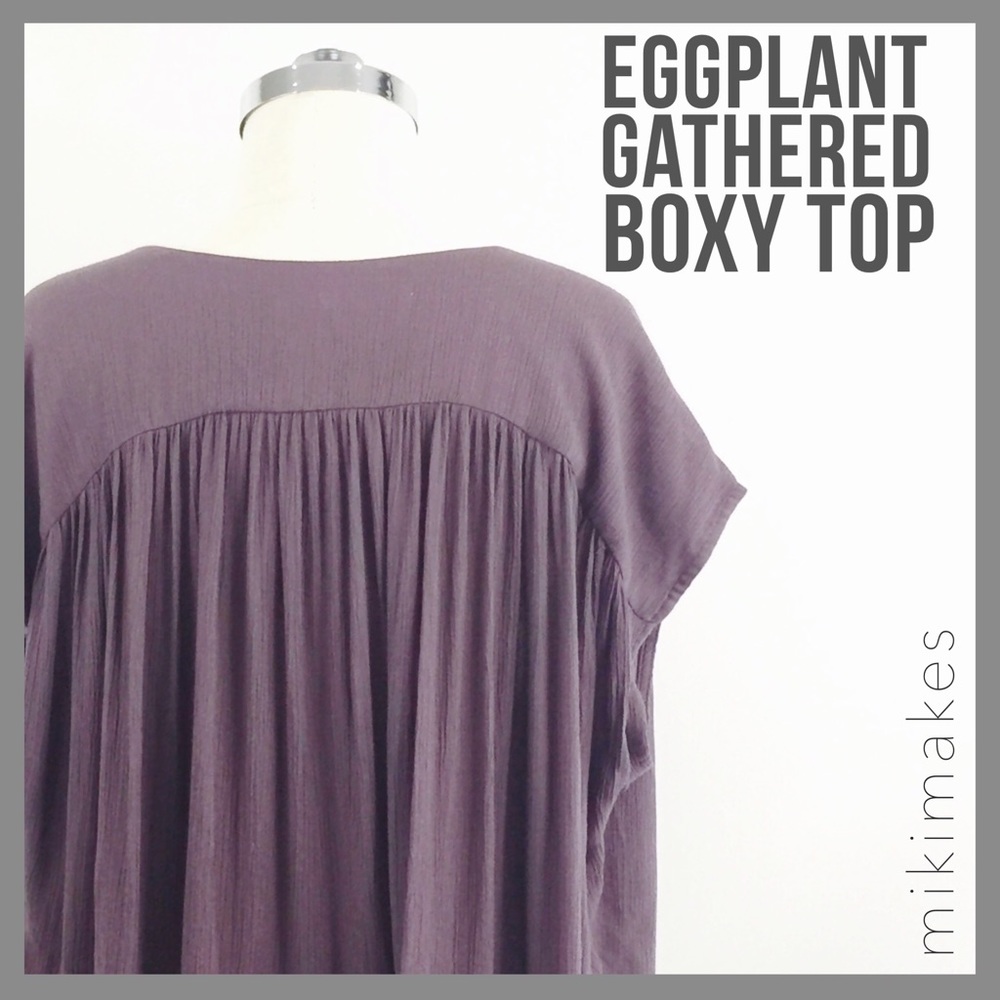 [ silence + noise ] popover purple boxy crop top