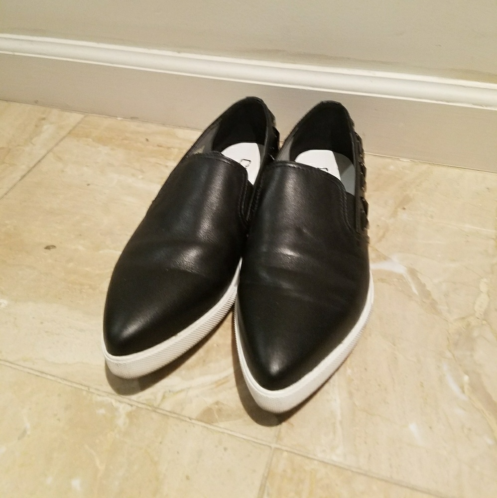 CULT Black Pointed Slip Ons