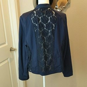 Blazer with lace details