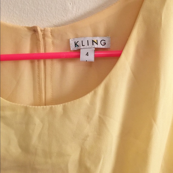 ModCloth Kling yellow Open Back summer Dress - Picture 3 of 3