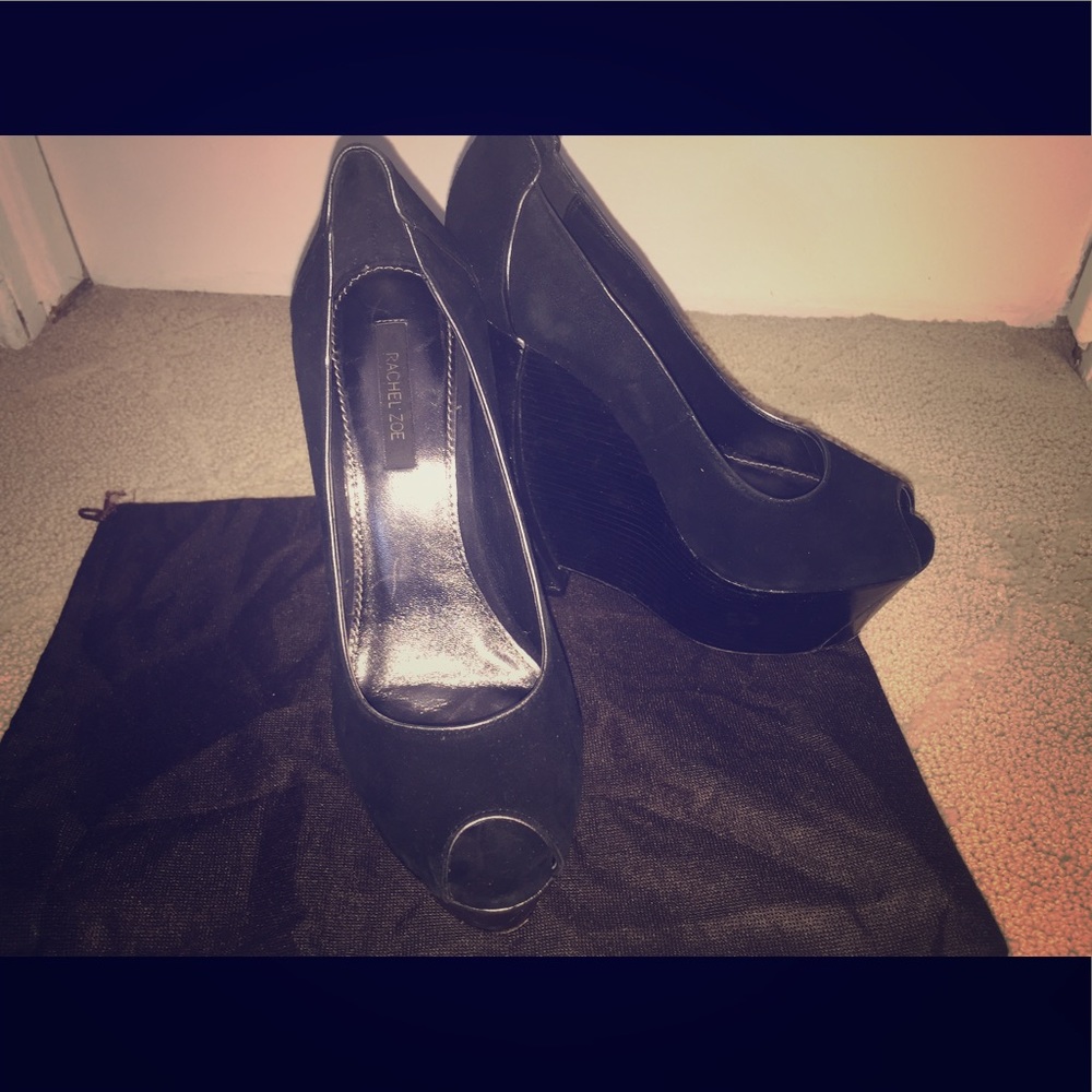 Rachel Zoe peep toe wedges