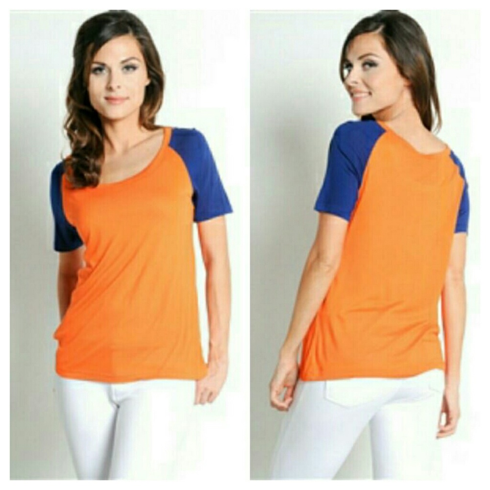 SOLD OUT! Orange & Blue Tee๐๐ - Picture 5 of 7