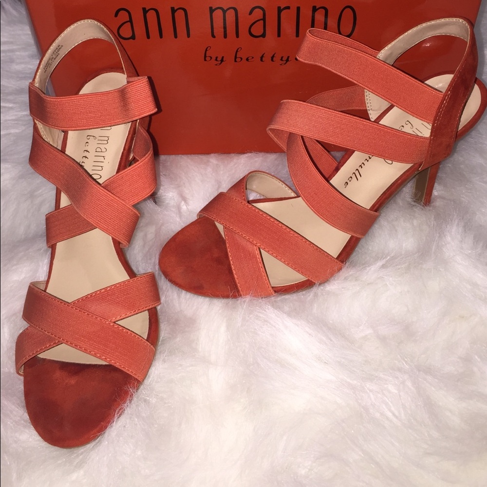 Ann  Marino orange strappy sandals