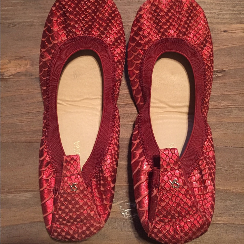 Yosi Samra Red Ballet Flats