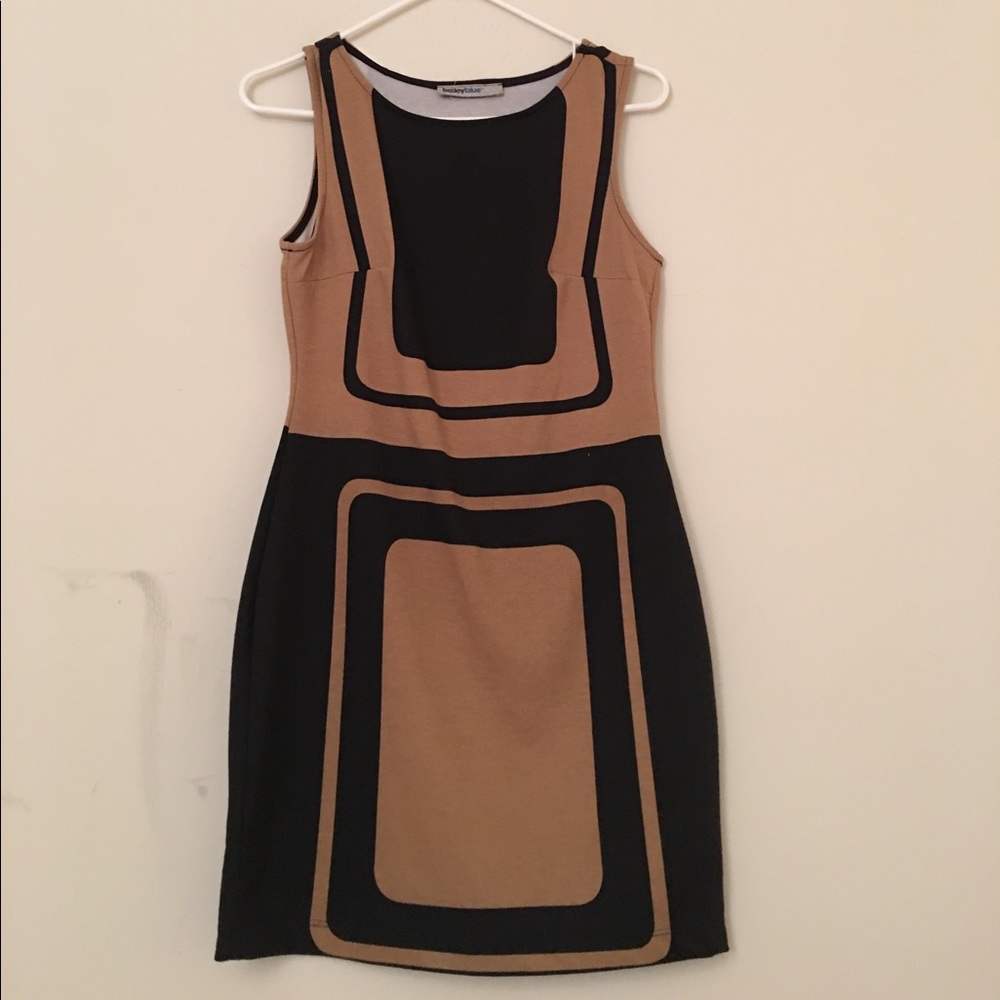 Black and brown dress