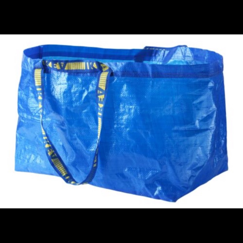 5 IKEA reusable large shopping bags