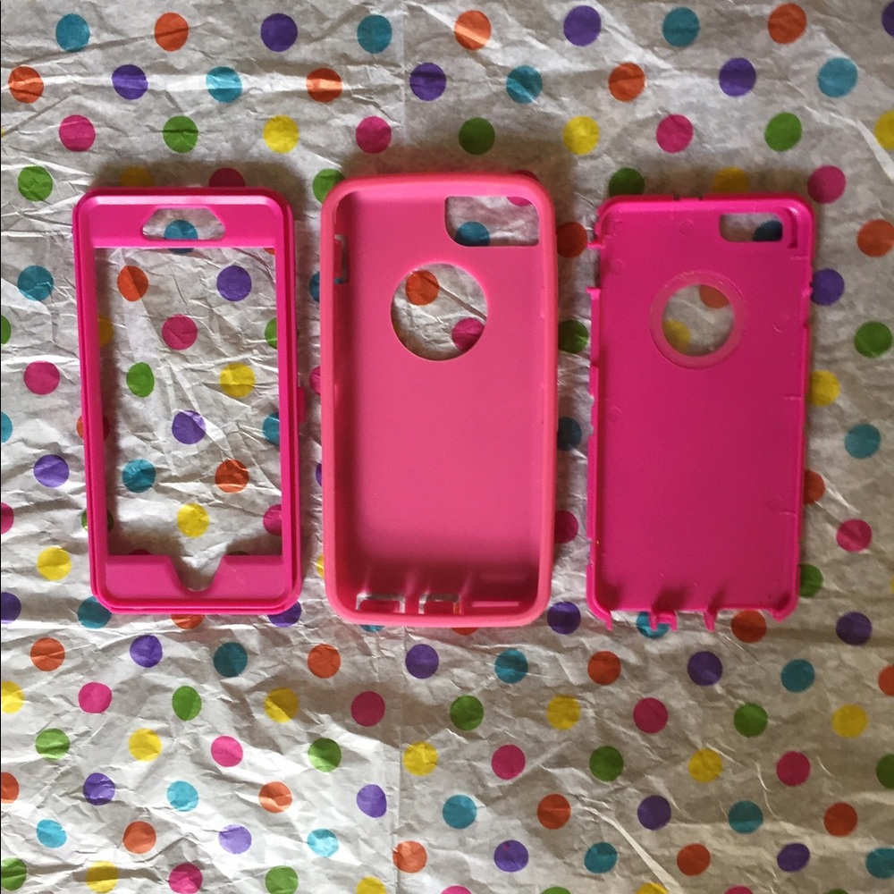 iPhone pink 6 or 6 plus shockproof case .