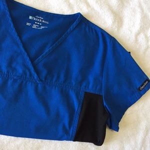 Cherokee Flexibles Scrub Top ( Royal Blue)
