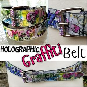 Punk Artsy Graffiti Belt