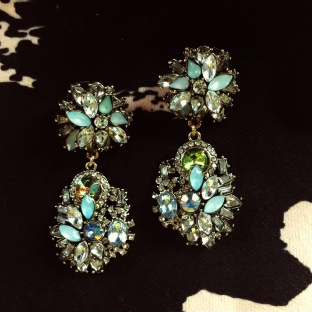 Blue aqua earrings.