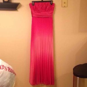 Pink ombré prom dress
