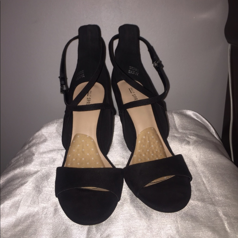 Call it Spring velvet black shoes size 10