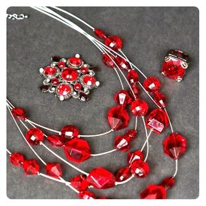 Necklace ring and broche