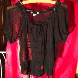 Like new black sheer top. Size S