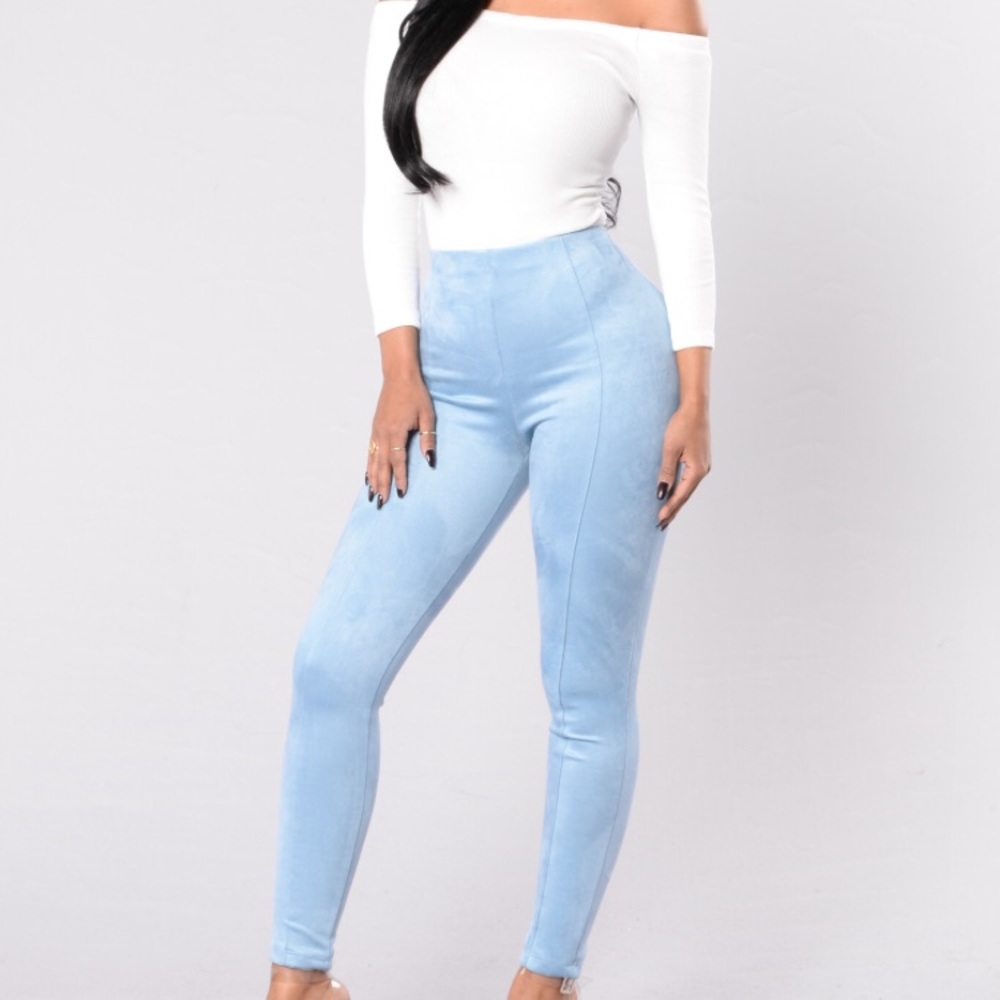 Baby Blue Stretchy Pants