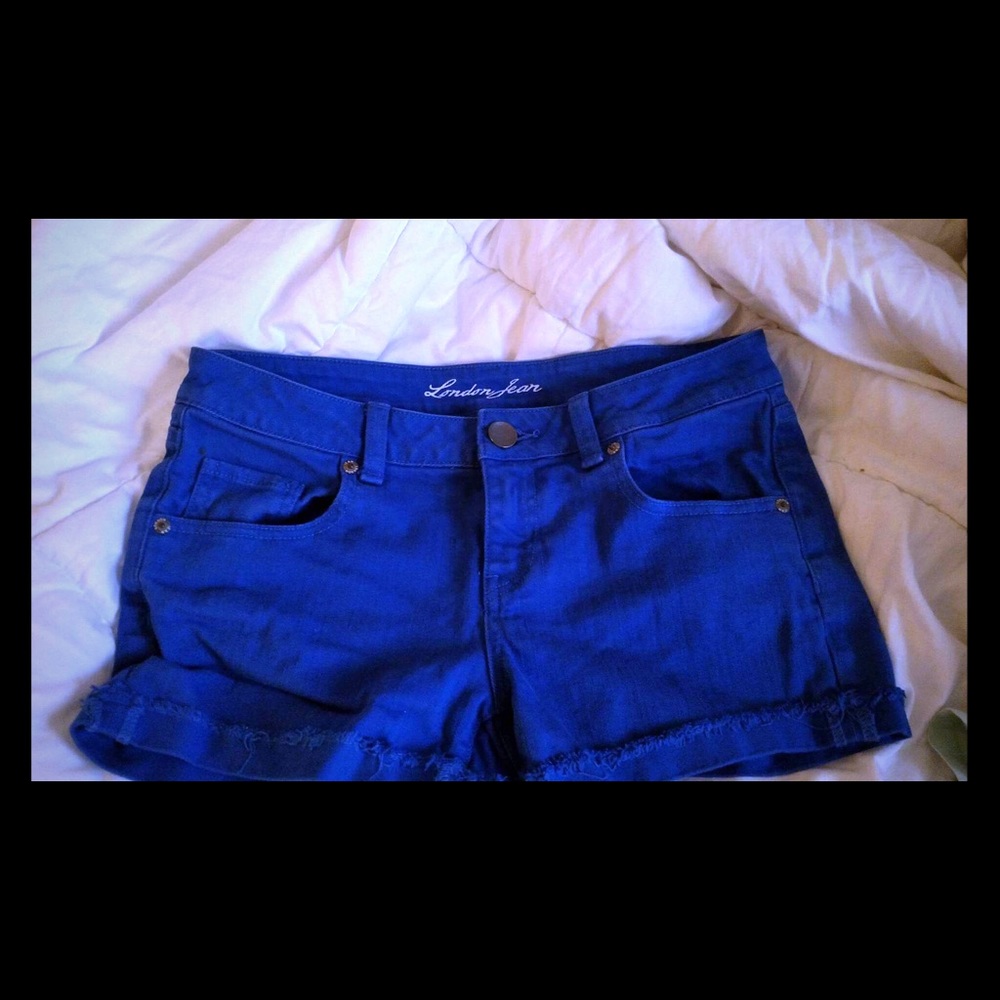 Bright Blue Jean Shorts Never worn